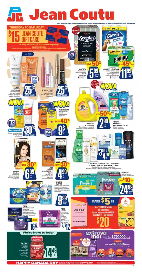 Jean Coutu catalogue | Great offer for bargain hunters | 2026-06-25T00:00:00.000Z - 2026-07-01T00:00:00.000Z
