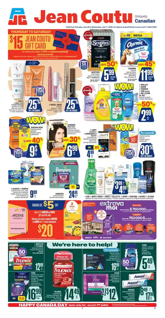 Jean Coutu catalogue | Great discounts on selected products | 2026-06-25T00:00:00.000Z - 2026-07-01T00:00:00.000Z