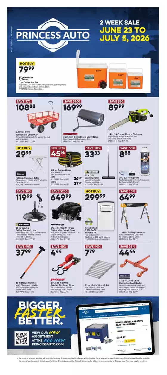 Princess Auto catalogue | National Sale | 2026-06-23T00:00:00.000Z - 2026-07-05T00:00:00.000Z