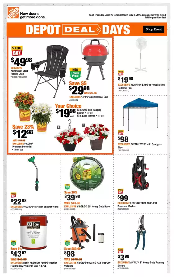 Home Depot catalogue | Top offers for smart savers | 2026-06-25T00:00:00.000Z - 2026-07-08T00:00:00.000Z