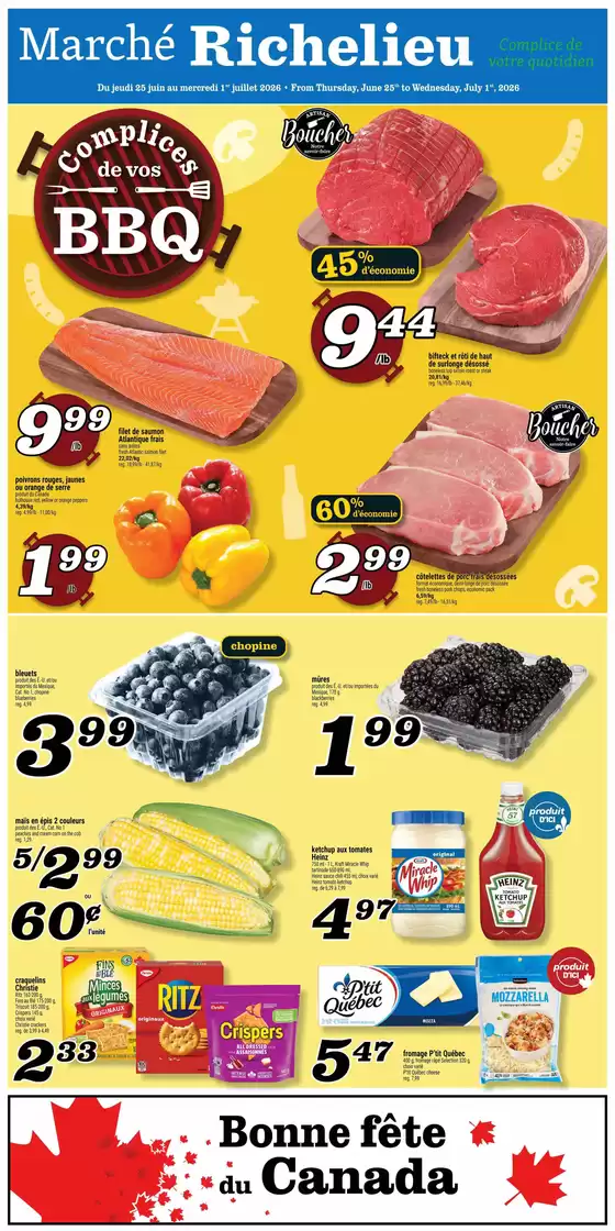 Marché Richelieu catalogue | 45 % d'économie | 2026-06-25T00:00:00.000Z - 2026-07-01T00:00:00.000Z