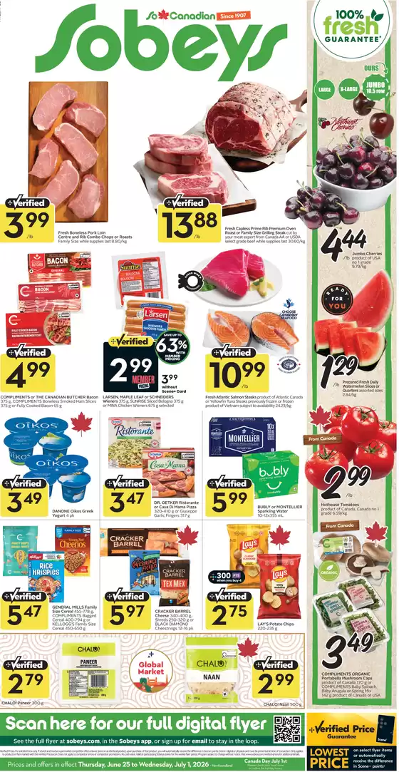 Sobeys catalogue | Weekly flyer  | 2026-06-25T00:00:00.000Z - 2026-07-01T00:00:00.000Z