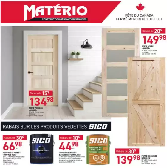 Matério catalogue | Rabais sur les produits vedettes Sico | 2026-06-25T00:00:00.000Z - 2026-07-01T00:00:00.000Z
