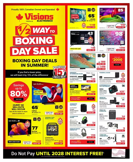 Visions Electronics catalogue in Sarnia | Boxing day deals in summer! | 2026-06-26T00:00:00.000Z - 2026-07-02T00:00:00.000Z