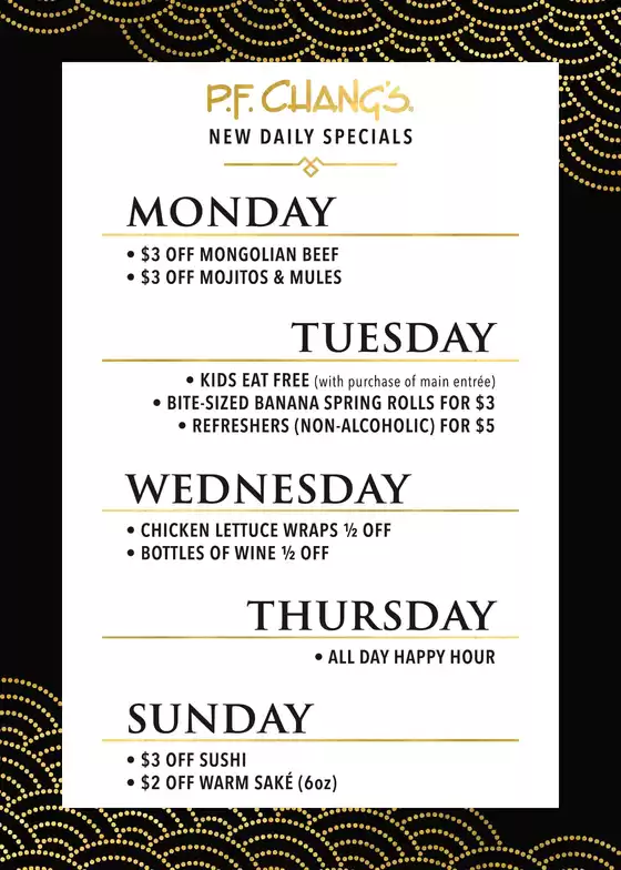 PF Chang's catalogue | New daily specials  | 2026-06-26T00:00:00.000Z - 2026-08-31T00:00:00.000Z