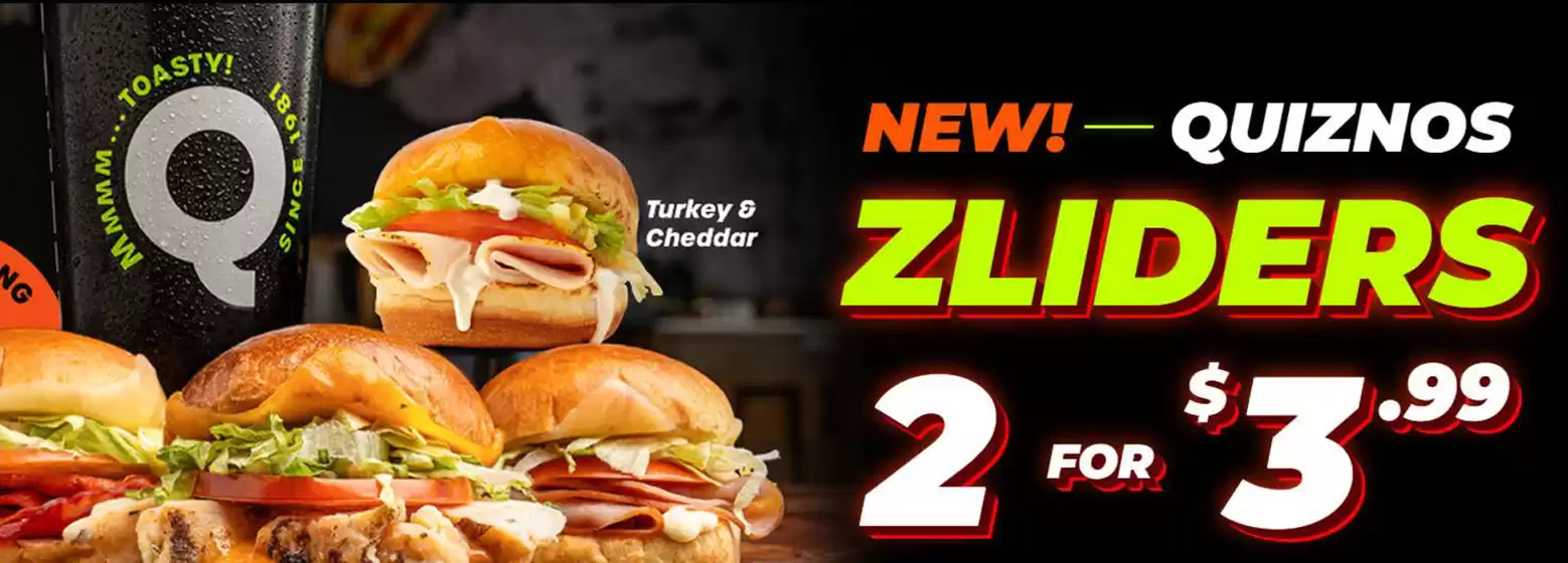 Quiznos catalogue | Toasty deal of the day | 2026-06-26T00:00:00.000Z - 2026-07-13T00:00:00.000Z