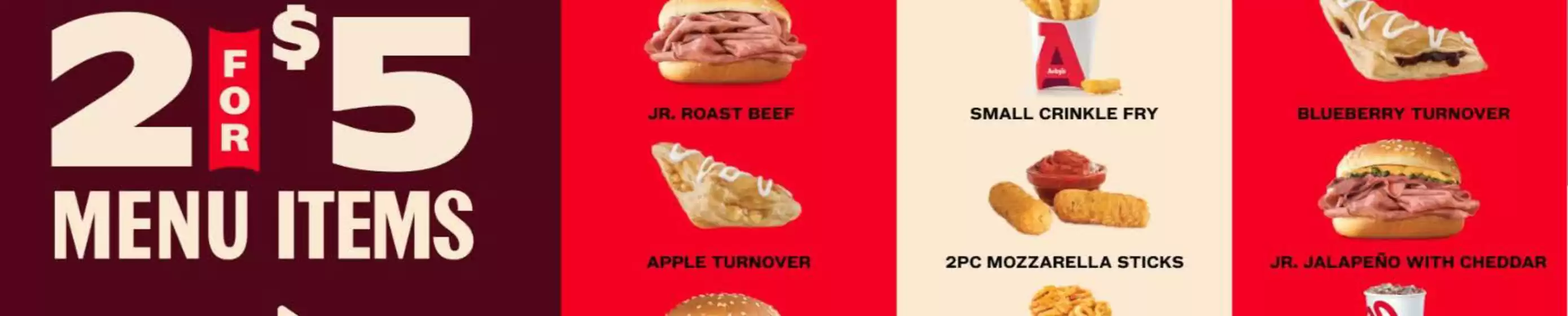 Arbys catalogue | 2 for 5 $ | 2026-06-26T00:00:00.000Z - 2026-07-20T00:00:00.000Z