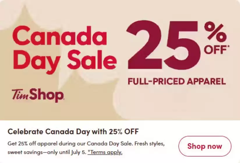 Tim Hortons catalogue | Canada day sale  | 2026-06-29T00:00:00.000Z - 2026-07-05T00:00:00.000Z