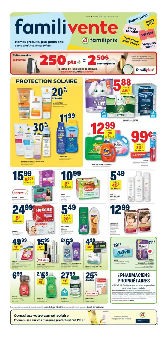 Familiprix catalogue | Discounts and promotions | 2026-07-02T00:00:00.000Z - 2026-07-08T00:00:00.000Z