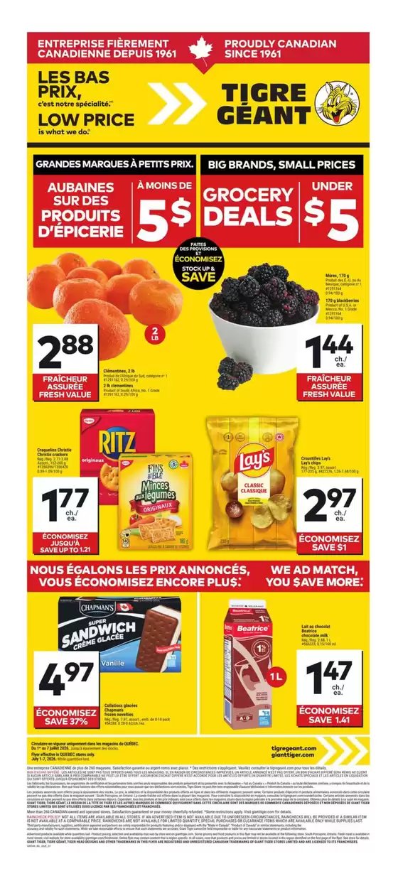 Giant Tiger catalogue in Rouyn-Noranda | Exclusive bargains | 2026-07-01T00:00:00.000Z - 2026-07-07T00:00:00.000Z
