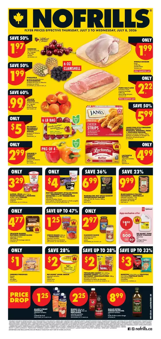 No Frills catalogue in Mactaquac | Discover attractive offers | 2026-07-02T00:00:00.000Z - 2026-07-08T00:00:00.000Z