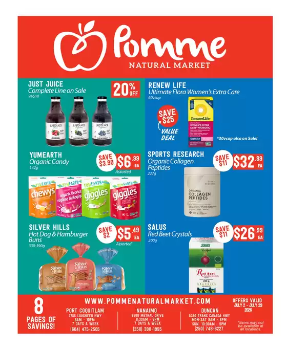 Pomme Natural Market catalogue | Monthly specials | 2026-07-02T00:00:00.000Z - 2026-07-29T00:00:00.000Z