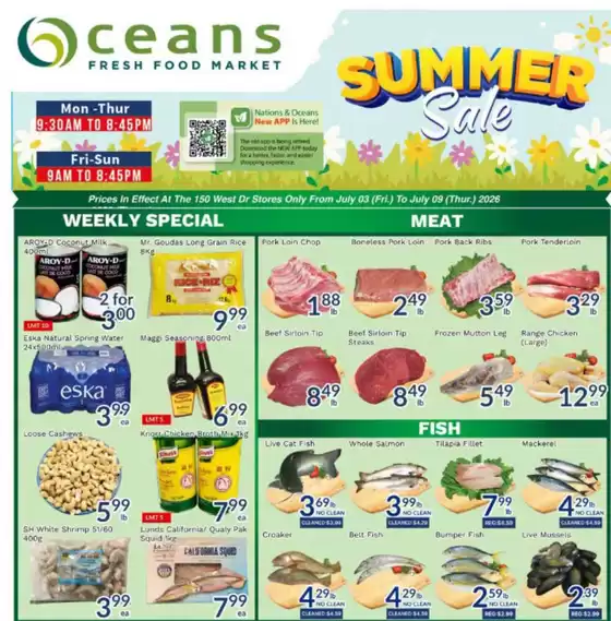 Oceans Fresh Food Market catalogue | Summer sale  | 2026-07-03T00:00:00.000Z - 2026-07-09T00:00:00.000Z