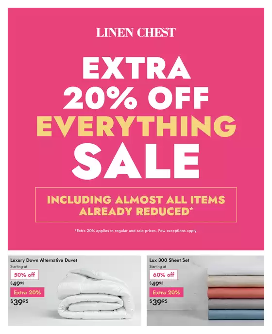Linen Chest catalogue | Monthly deals and sale | 2026-07-03T00:00:00.000Z - 2026-07-05T00:00:00.000Z