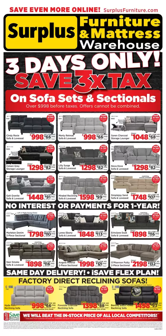 Surplus Furniture catalogue | Weekly flyer | 2026-07-03T00:00:00.000Z - 2026-07-05T00:00:00.000Z