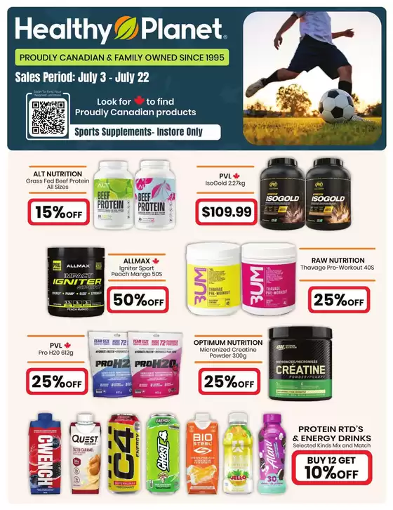 Healthy Planet catalogue | Sales , sport supplements instore only | 2026-07-06T00:00:00.000Z - 2026-07-22T00:00:00.000Z