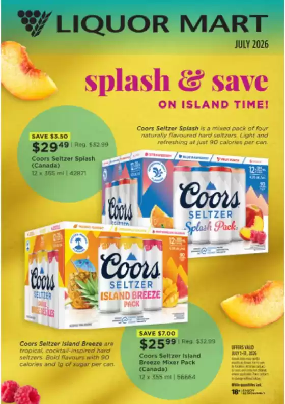 Liquor Mart catalogue in Barrie | Splash & save ON ISLAND TIME! | 2026-07-06T00:00:00.000Z - 2026-07-31T00:00:00.000Z