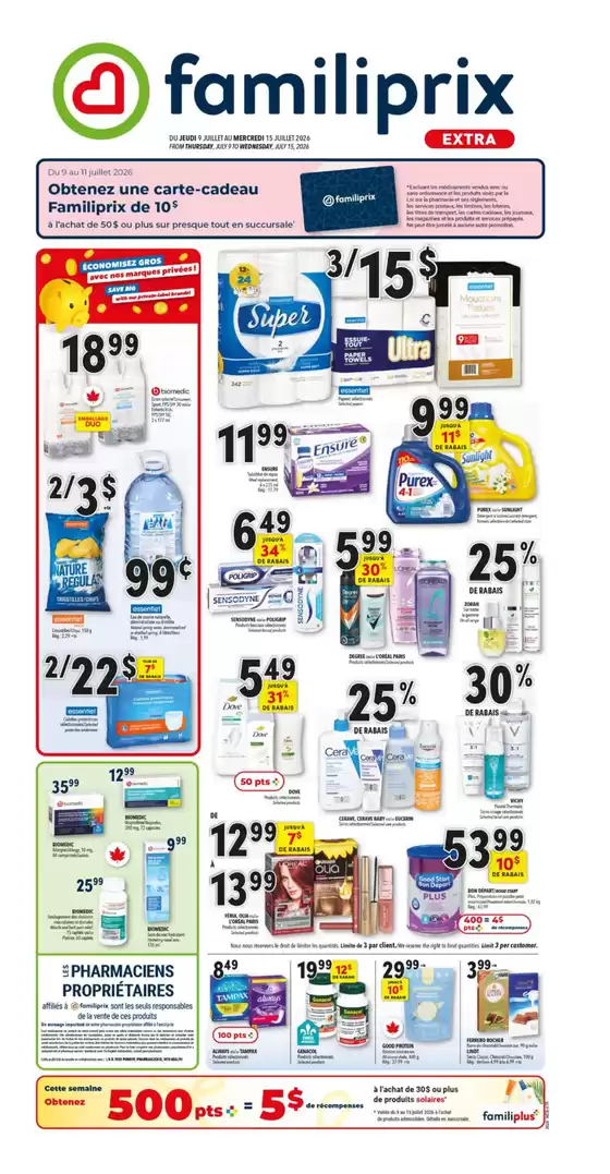 Familiprix catalogue | Our best bargains | 2026-07-09T00:00:00.000Z - 2026-07-15T00:00:00.000Z