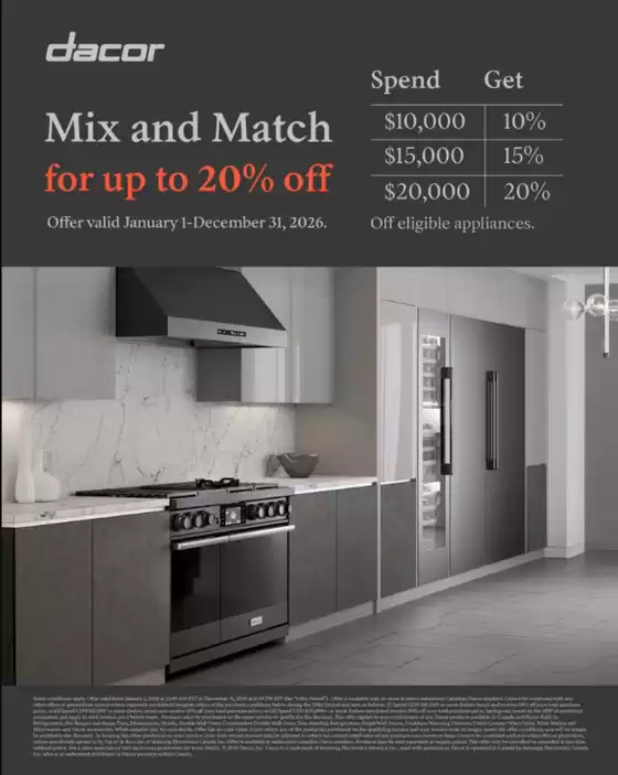 Goemans Appliances catalogue in Montreal | Dacor buy more, save more in-store promo | 2026-07-07T00:00:00.000Z - 2026-12-31T00:00:00.000Z