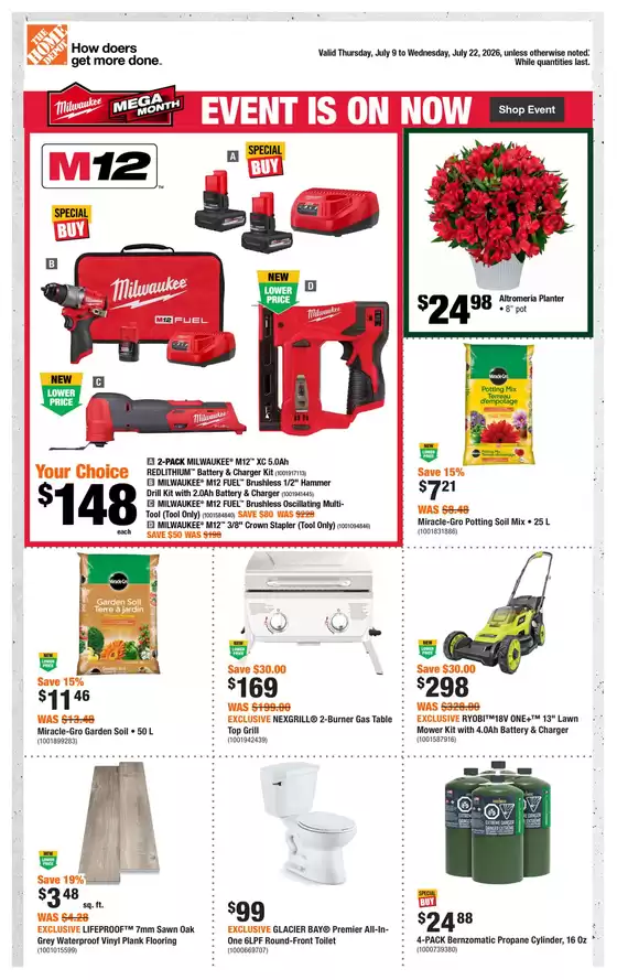 Home Depot catalogue | Current bargains and offers | 2026-07-09T00:00:00.000Z - 2026-07-22T00:00:00.000Z