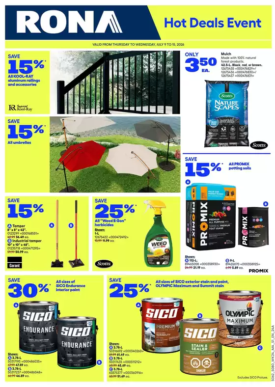 RONA catalogue | RONA Weekly ad | 2026-07-09T00:00:00.000Z - 2026-07-15T00:00:00.000Z