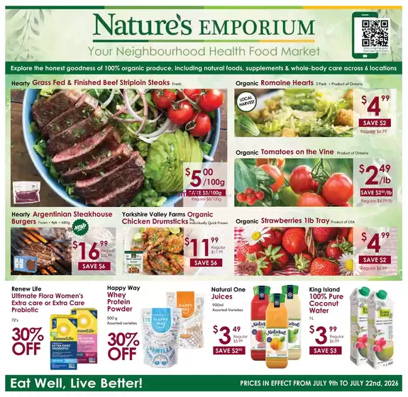 Nature's Emporium catalogue | Nature's Emporium Bi-Weekly Flyer July 9 to 22 | 2026-07-09T00:00:00.000Z - 2026-07-22T00:00:00.000Z
