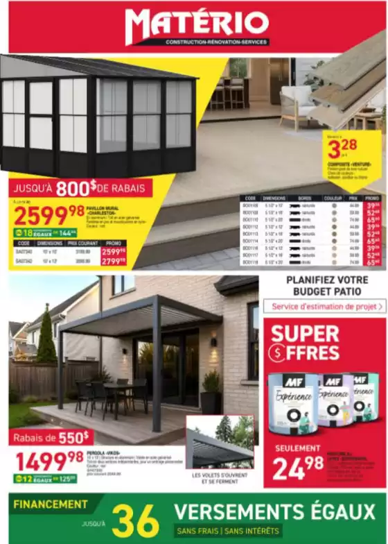 Matério catalogue | Super offres | 2026-07-09T00:00:00.000Z - 2026-07-15T00:00:00.000Z