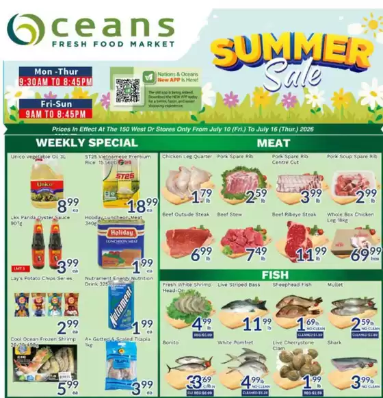 Oceans Fresh Food Market catalogue | Summer sale  | 2026-07-10T00:00:00.000Z - 2026-07-16T00:00:00.000Z