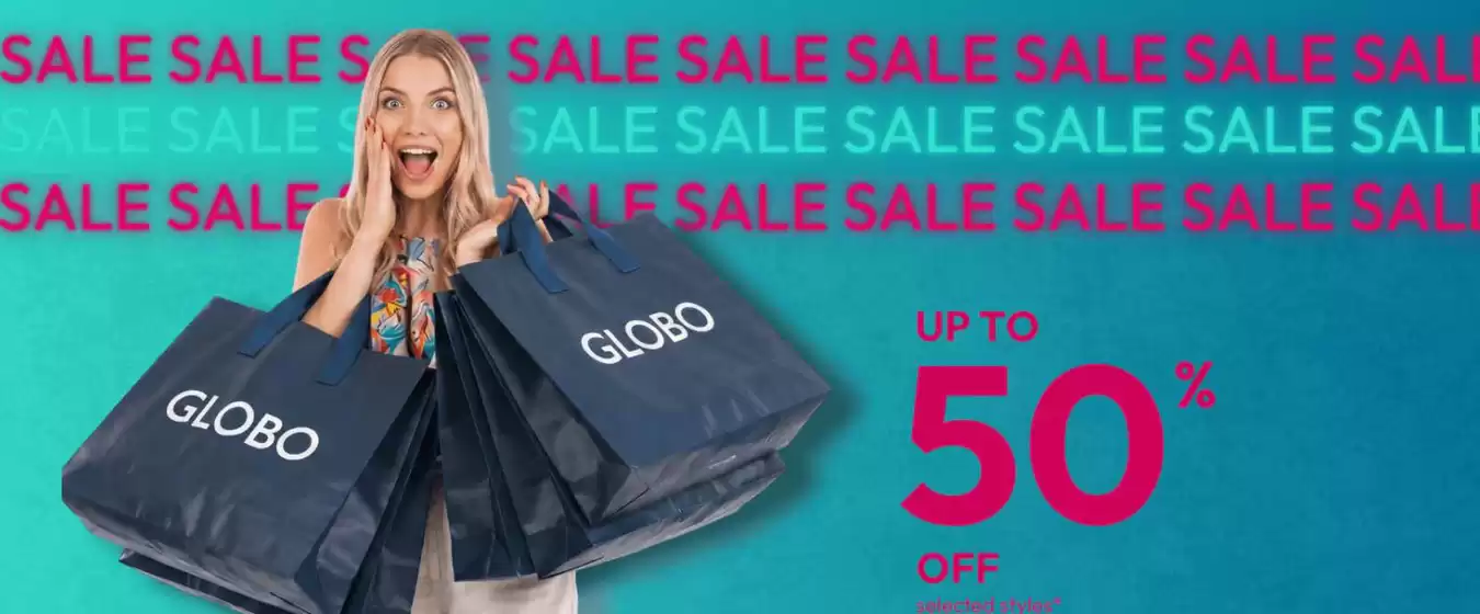 Globo catalogue | Sale up to 50 % off  | 2026-07-13T00:00:00.000Z - 2026-07-27T00:00:00.000Z