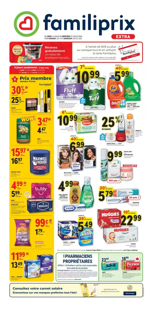 Familiprix catalogue in Ottawa | Great discounts on selected products | 2026-07-16T00:00:00.000Z - 2026-07-22T00:00:00.000Z