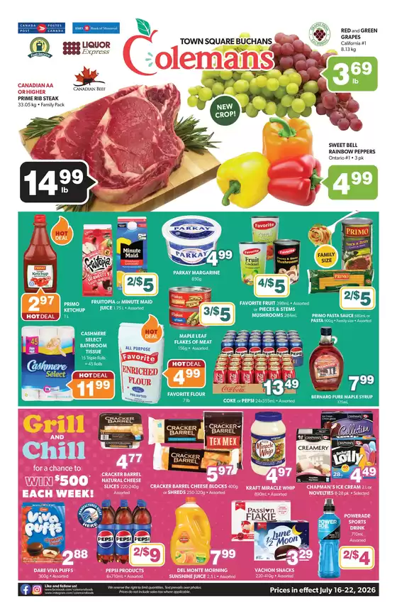 Coleman's catalogue in St. Thomas | Great offer for bargain hunters | 2026-07-16T00:00:00.000Z - 2026-07-22T00:00:00.000Z