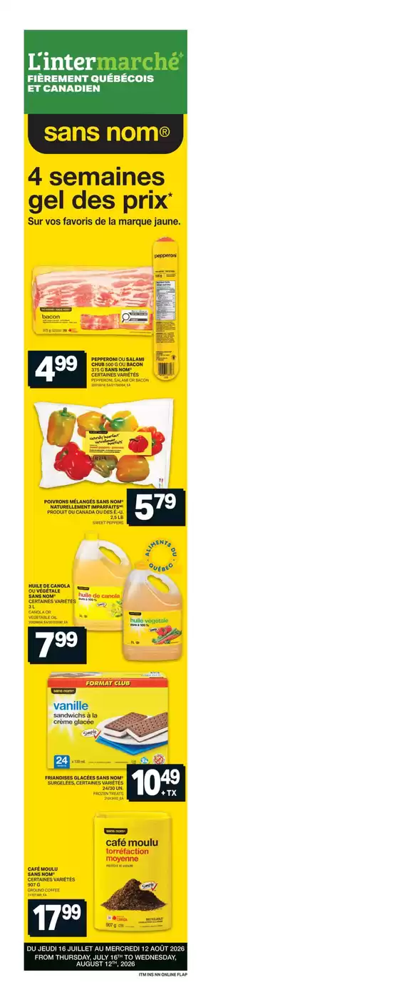 L'Intermarché catalogue in Deseronto | Weekly Flyer | 2026-07-16T00:00:00.000Z - 2026-07-22T00:00:00.000Z