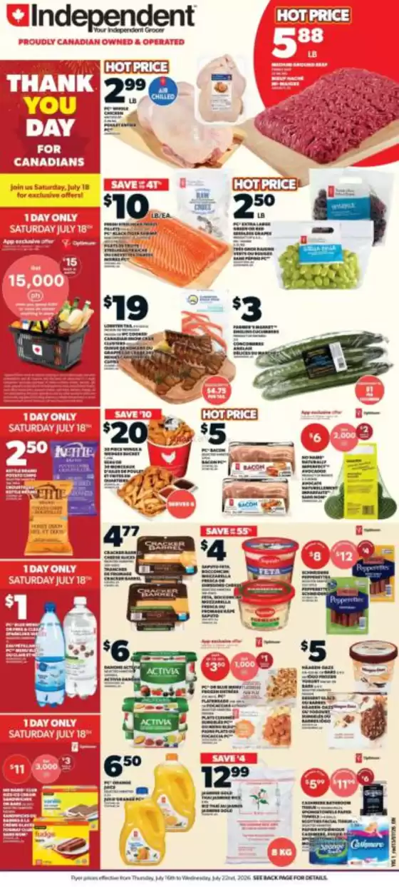 Independent Grocer catalogue in Deseronto | Independent Grocer weeky flyer | 2026-07-16T00:00:00.000Z - 2026-07-22T00:00:00.000Z