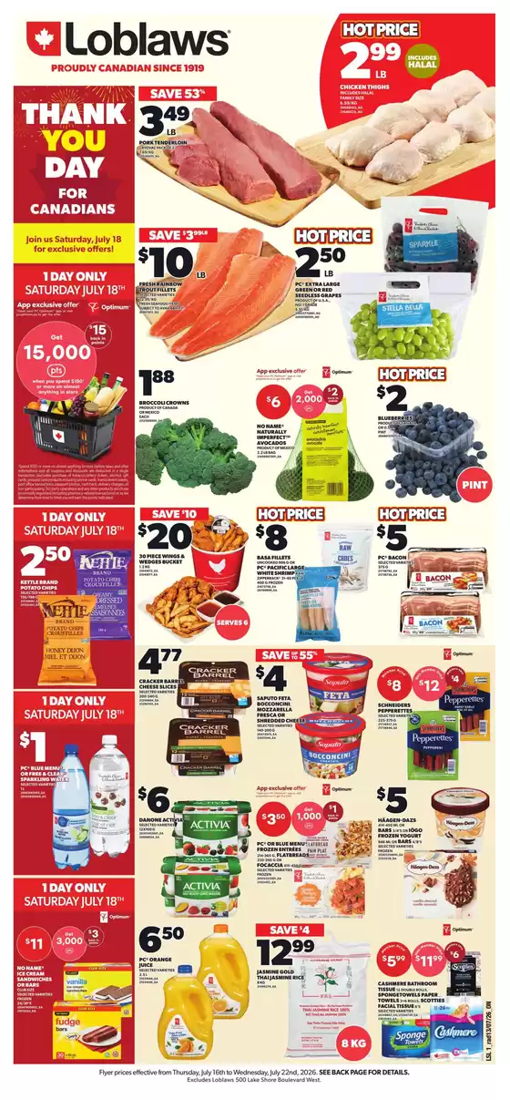 Loblaws catalogue in Kingston | Weekly flyer  | 2026-07-16T00:00:00.000Z - 2026-07-22T00:00:00.000Z