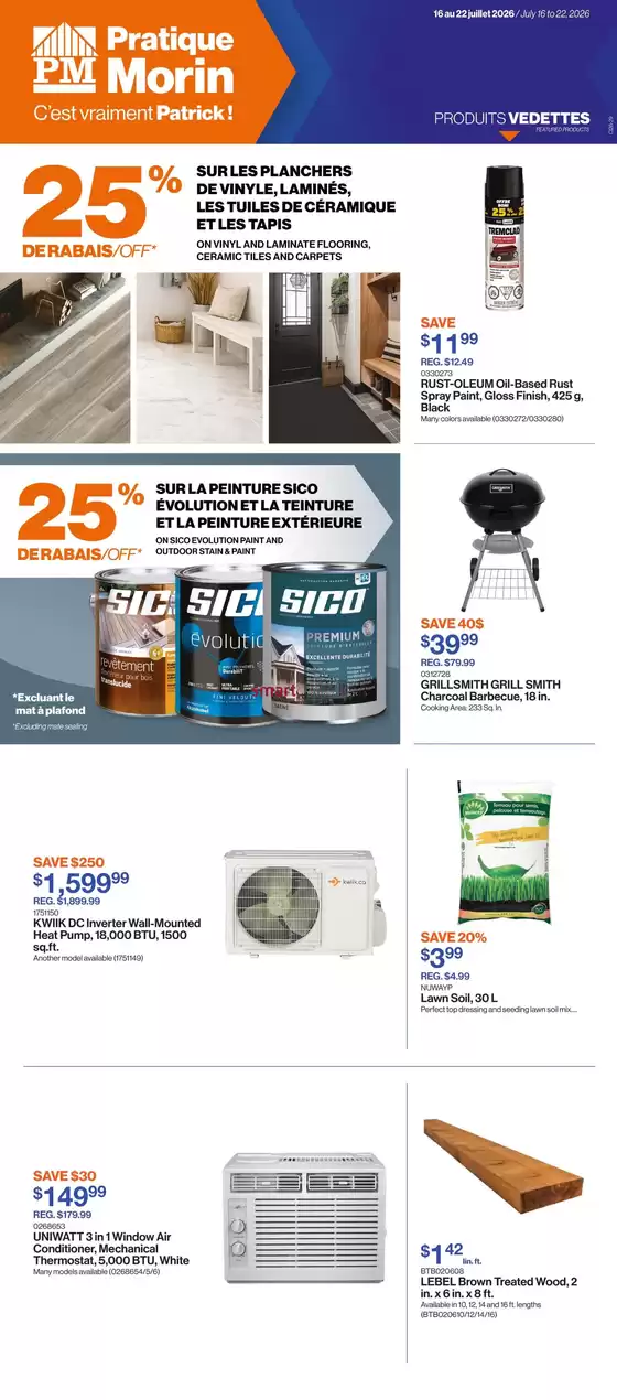 Patrick Morin catalogue | Weekly flyer | 2026-07-16T00:00:00.000Z - 2026-07-22T00:00:00.000Z