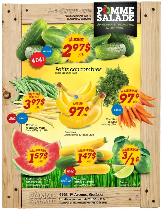 Pomme Salade catalogue | Rabais en vigueur du i 16 22 juillet 2026 | 2026-07-16T00:00:00.000Z - 2026-07-22T00:00:00.000Z