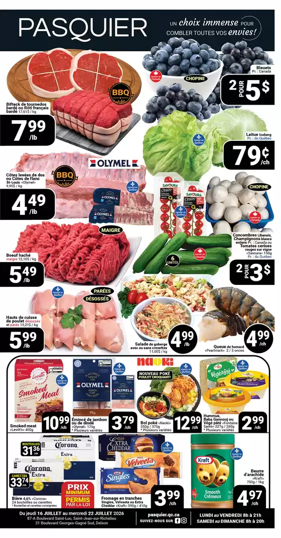Pasquier catalogue | Choix immense pour combler toutes yos envies! | 2026-07-16T00:00:00.000Z - 2026-07-22T00:00:00.000Z
