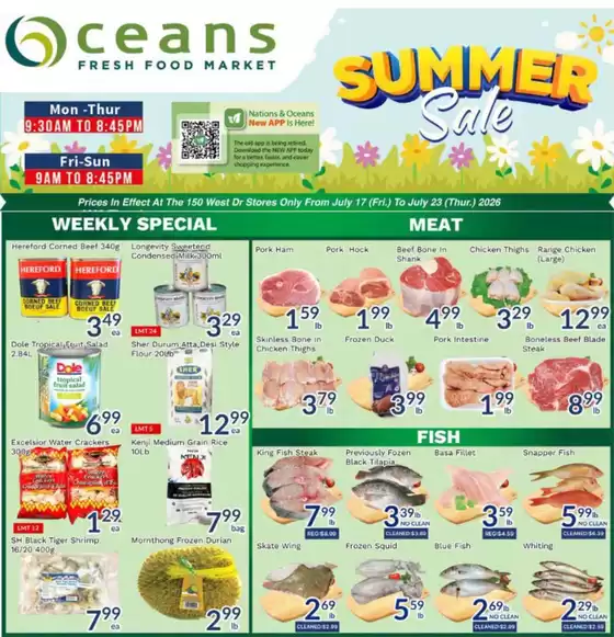 Oceans Fresh Food Market catalogue in Dryden | Summer sale  | 2026-07-17T00:00:00.000Z - 2026-07-23T00:00:00.000Z