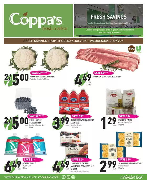 Coppa's catalogue in Yarmouth | Weekly Flyer | 2026-07-17T00:00:00.000Z - 2026-07-22T00:00:00.000Z