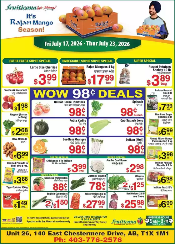 Fruiticana catalogue in Saint-Jean-sur-Richelieu | Our best offers for you | 2026-07-17T00:00:00.000Z - 2026-07-23T00:00:00.000Z