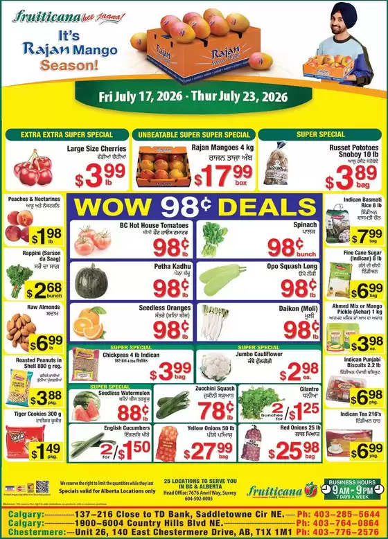 Fruiticana catalogue in Saint-Jean-sur-Richelieu | Current special promotions | 2026-07-17T00:00:00.000Z - 2026-07-23T00:00:00.000Z