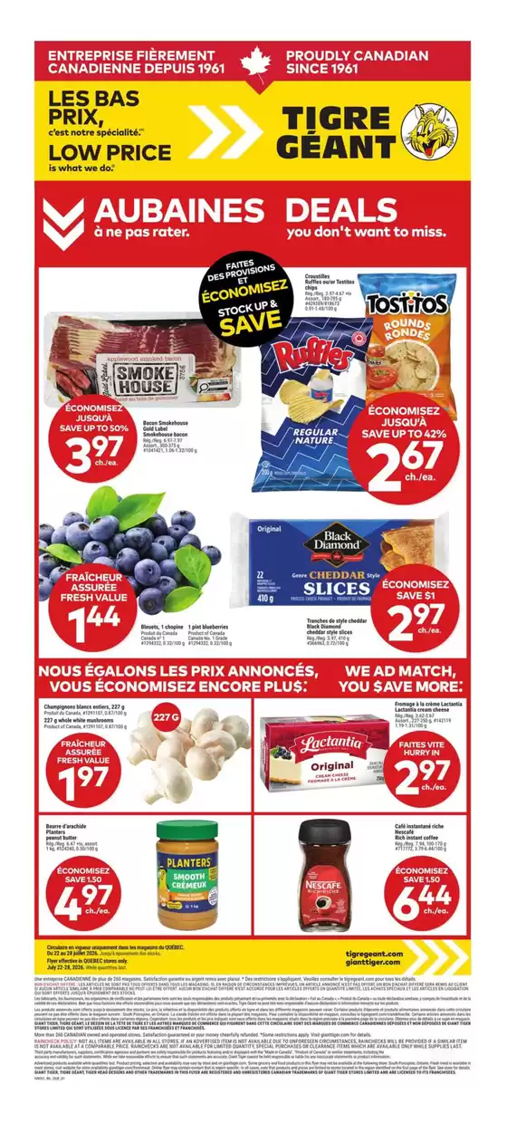 Giant Tiger catalogue in Victoriaville | Top deals for all customers | 2026-07-22T00:00:00.000Z - 2026-07-28T00:00:00.000Z