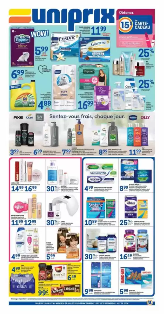 Uniprix catalogue | Uniprix Weekly ad | 2026-07-23T00:00:00.000Z - 2026-07-29T00:00:00.000Z