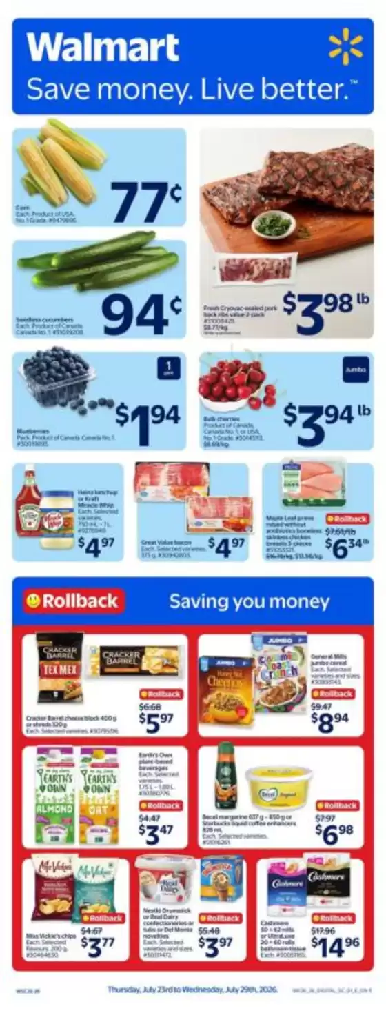Walmart catalogue | Walmart flyer | 2026-07-23T00:00:00.000Z - 2026-07-29T00:00:00.000Z