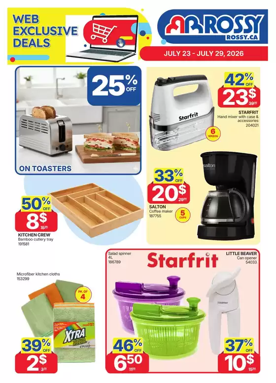 Rossy catalogue in Ottawa | Current bargains and offers | 2026-07-23T00:00:00.000Z - 2026-07-29T00:00:00.000Z