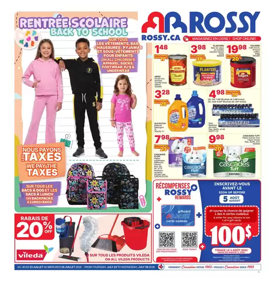 Rossy catalogue in Ottawa | Our best offers for you | 2026-07-23T00:00:00.000Z - 2026-07-29T00:00:00.000Z
