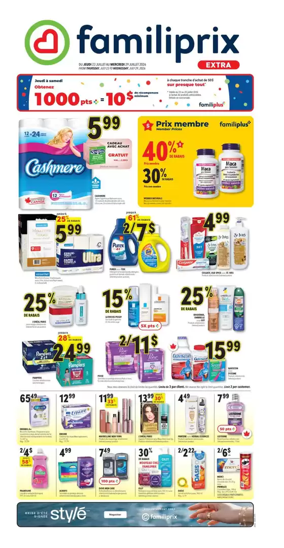 Familiprix catalogue | Top deals for all customers | 2026-07-23T00:00:00.000Z - 2026-07-29T00:00:00.000Z