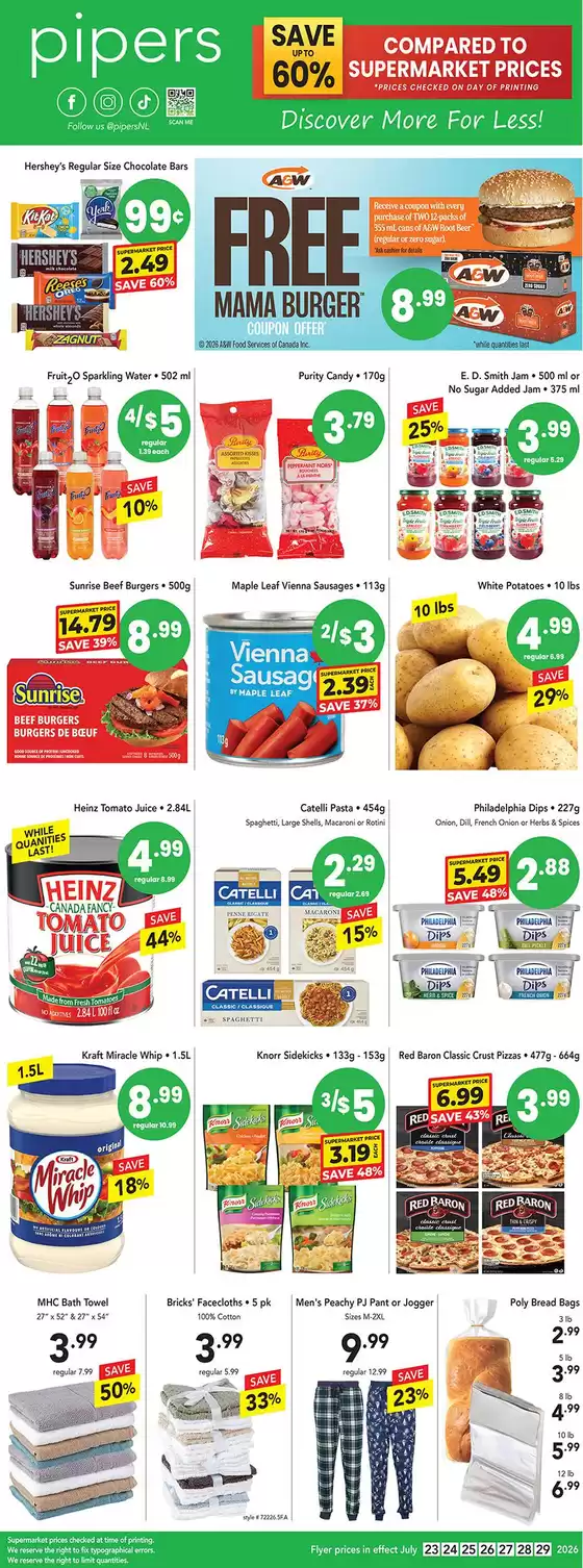 Pipers catalogue in Vaughan | Flyer Pipers | 2026-07-23T00:00:00.000Z - 2026-07-29T00:00:00.000Z