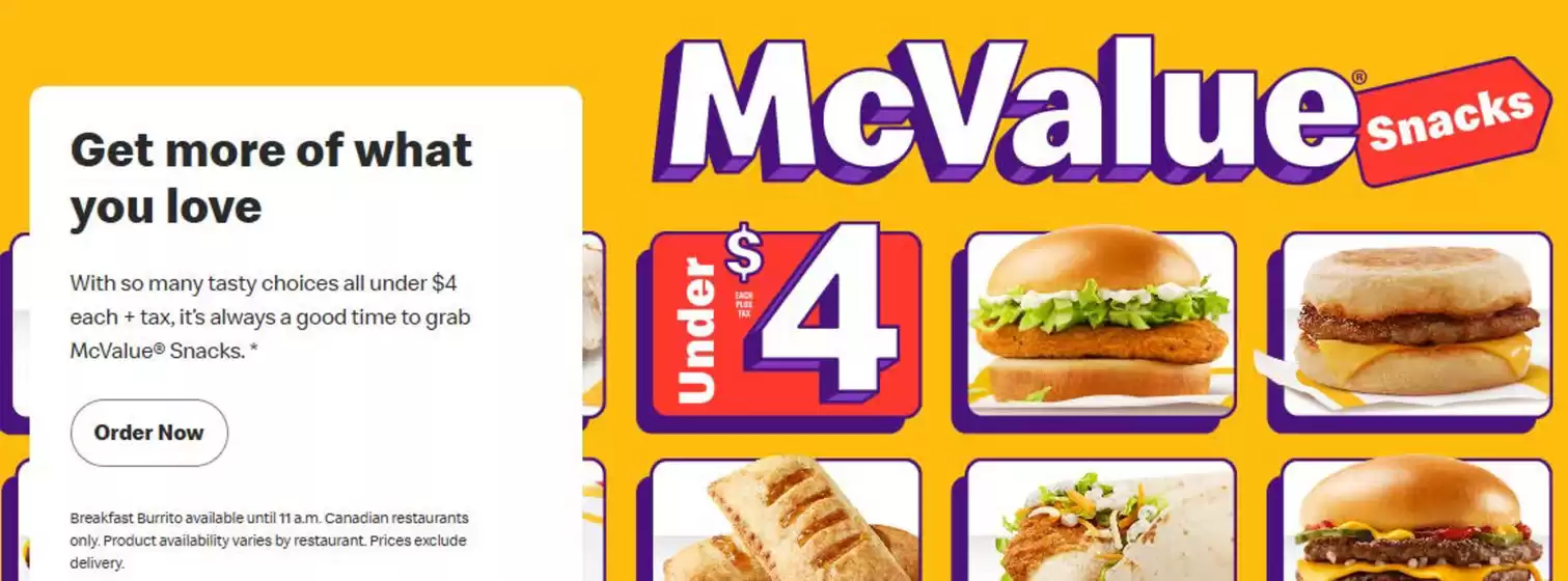 McDonald's catalogue | Under 4 $ | 2026-07-28T00:00:00.000Z - 2026-08-11T00:00:00.000Z