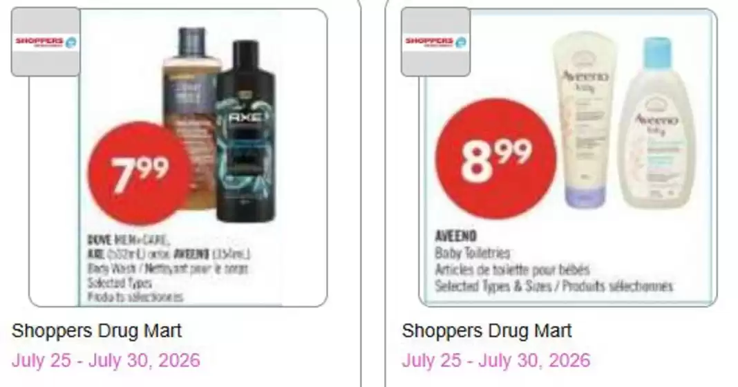Aveeno catalogue | Weekly flyer  | 2026-07-28T00:00:00.000Z - 2026-07-30T00:00:00.000Z